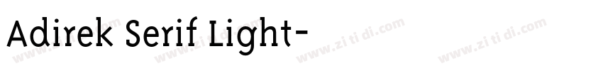 Adirek Serif Light字体转换